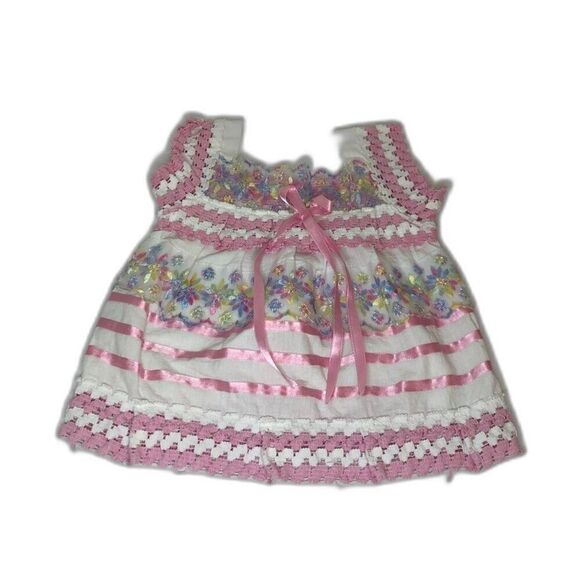 Baby Girls Dress Top Size 2 MX Pink White Multicolor MX Mexican - Picture 8 of 8